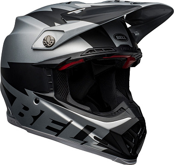 Bell Moto-9 Flex Breakaway Matte Silver/Black шлем кроссовый