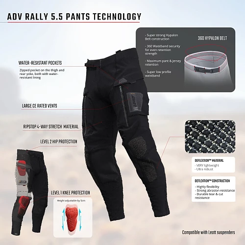 Leatt ADV Rally 5.5 Stealth мотоштаны