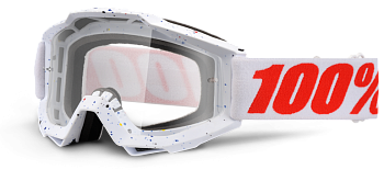 100% Accuri Skylar White/Clear Lens мотоочки, бело-красный