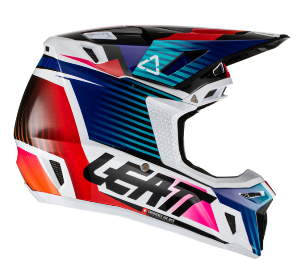 Leatt Kit Moto 8.5 V22 Royal шлем кроссовый + Velocity 5.5 мотоочки