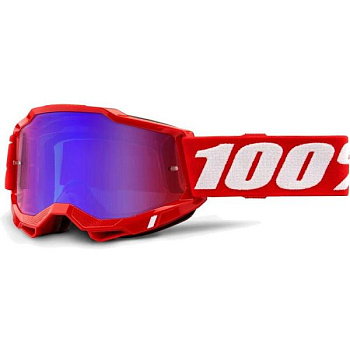 100% Accuri 2 Red / Mirror Red/Blue Lens мотоочки