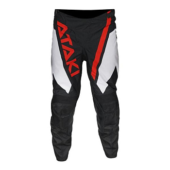 Ataki Impact мотоштаны, черно-бело-красный
