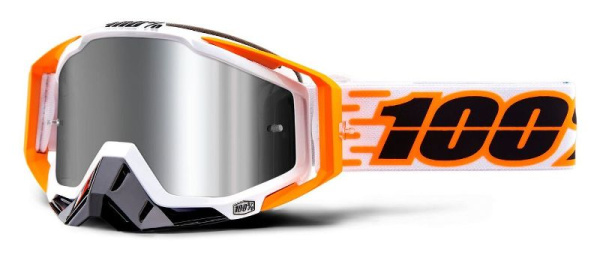 100% Racecraft Plus Illumina Injected Silver Flash Mirror Lens мотоочки