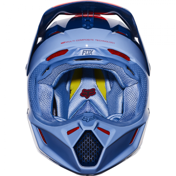 Fox Racing V3 Libra шлем кроссовый, серо-сине-оранжевый