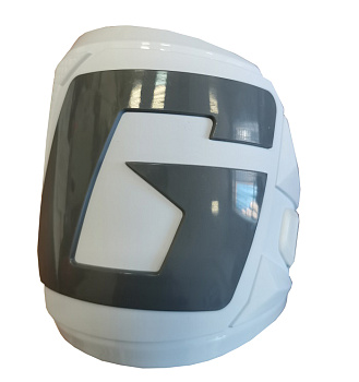 Накладка "G" на верх голенища мотобот Gaerne SG-12, бело-серый, левый