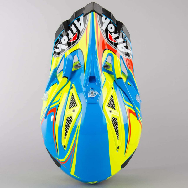 Airoh Aviator 2.2 Begin Gloss шлем внедорожный, сине-желтый