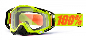 100% Racecraft Neon Sign/Clear Lens мотоочки, салатовый, прозрачная линза