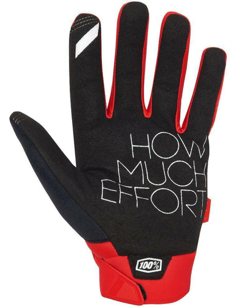 100% Brisker Red мотоперчатки, красный