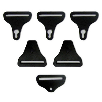 Leatt C-Frame Carbon Bucle Kit застежки к наколенникам, черный Leatt C-Frame Carbon Bucle Kit застежки к наколенникам, черный