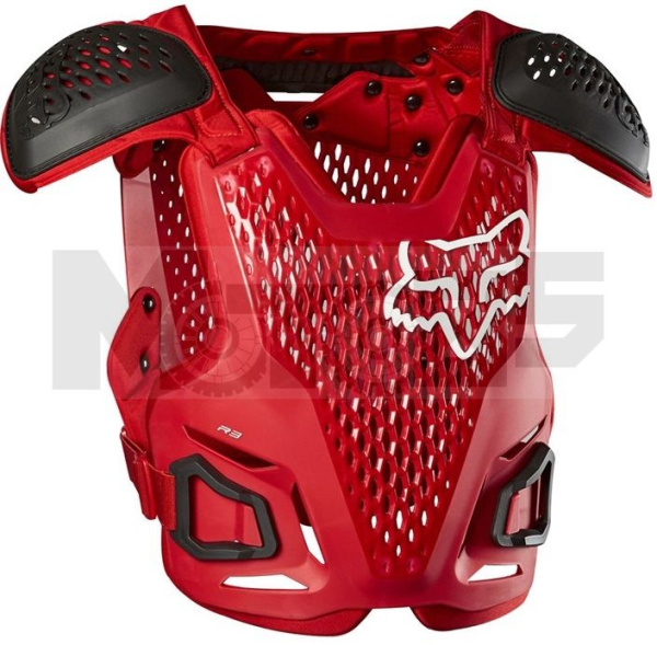 Fox R3 панцирь с плечами, красный