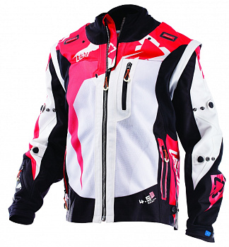Leatt GPX 4.5 X-Flow мотокуртка эндуро, бело-черно-красный