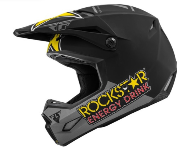Fly Racing Kinetic Rockstar шлем кроссовый, серо-черно-желтый матовый Fly Racing Kinetic Rockstar шлем кроссовый, серо-черно-желтый матовый