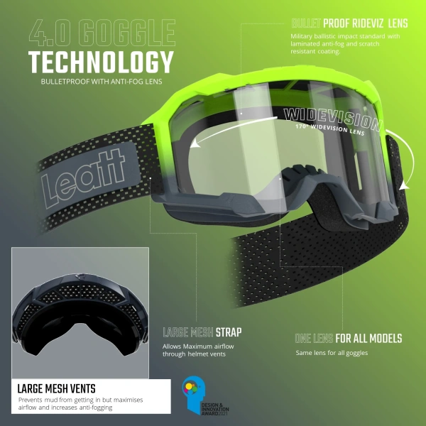 Leatt Velocity 4.0 MTB Brushed Clear 83% мотоочки