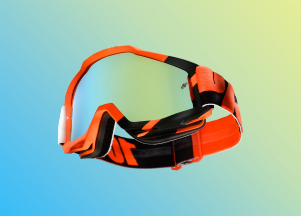 100% Accuri Wildblast Mirror Gold Lens мотоочки, оранжево-черный, зеркальная золотая линза