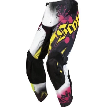 Scott 350 Kids Con Artist мотоштаны детские, желто-розово-черный Scott 350 Kids Con Artist мотоштаны детские, желто-розово-черный
