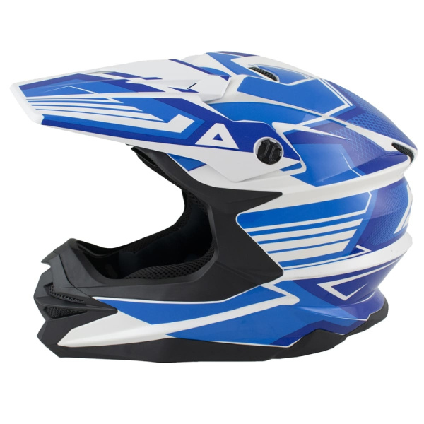 Ataki JK801A Legacy шлем кроссовый, сине-белый