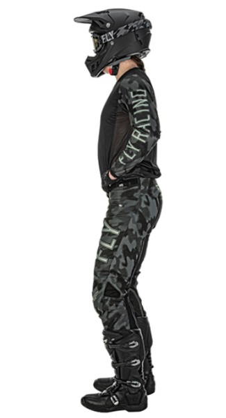 Fly Racing Kinetic SE Tactic комплект, черно-серый камуфляж