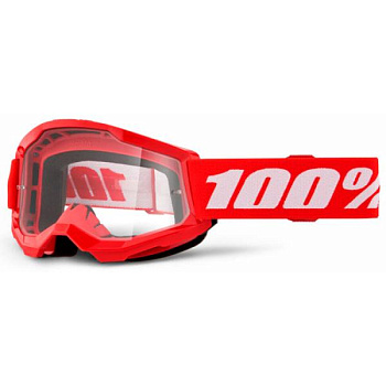 100% Strata 2 Junior Red / Clear Lens мотоочки подростковые 100% Strata 2 Junior Red / Clear Lens мотоочки подростковые