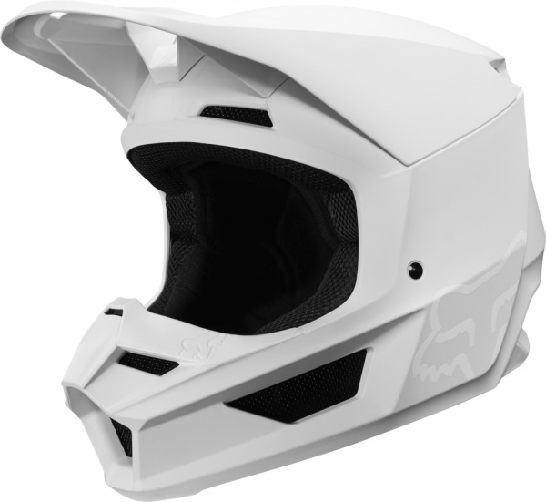 Fox Racing V1 Matte 2019 White шлем кроссовый Fox Racing V1 Matte 2019 White шлем кроссовый