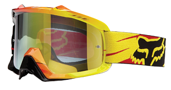 Fox Airspc Traker Yellow Gold Spark мотоочки, желто-черный, золотистая линза