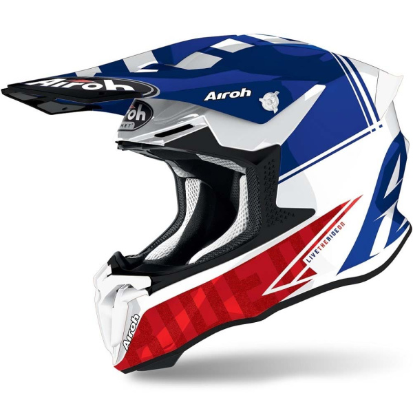Airoh Twist 2.0 Tech Blue Gloss шлем внедорожный Airoh Twist 2.0 Tech Blue Gloss шлем внедорожный