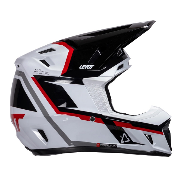 Leatt Kit Moto 7.5 V26  White/Red шлем кроссовый + Velocity 4.5 мотоочки