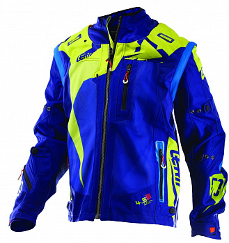 Leatt GPX 4.5 X-Flow мотокуртка эндуро, сине-желтый