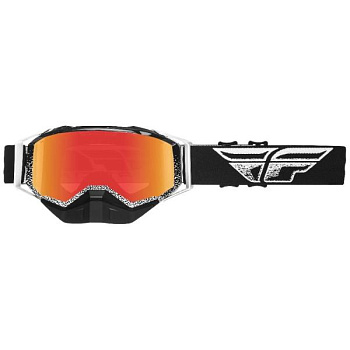 Fly Racing Zone 2019 очки снегоходные, черно-белый, оранжевая линза