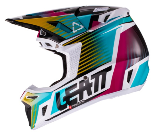 Leatt Kit Moto 8.5 V22 Aqua шлем кроссовый + Velocity 5.5 мотоочки