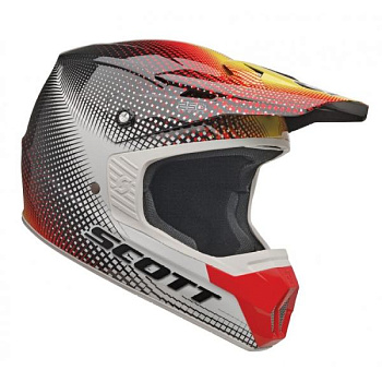 Scott 250 Gamma шлем кроссовый, красно-черный (уценка)