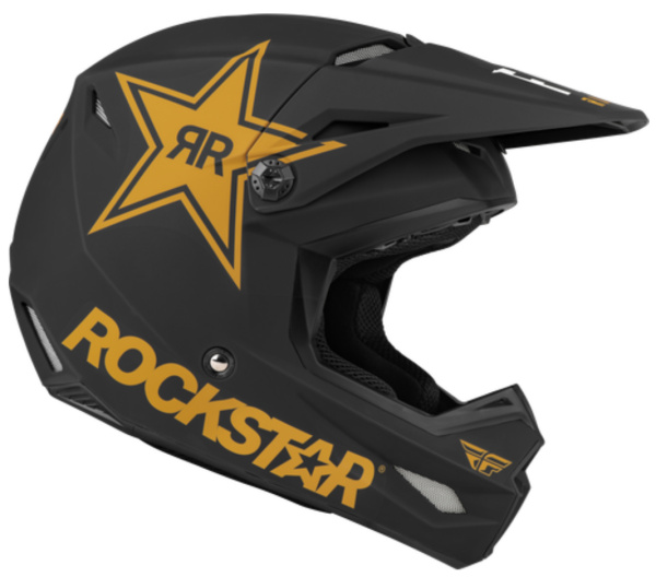 Fly Racing Kinetic Rockstar Black/Gold шлем кроссовый Fly Racing Kinetic Rockstar Black/Gold шлем кроссовый