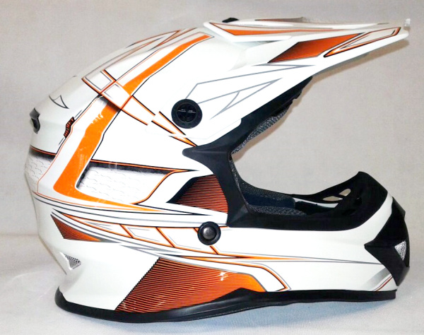 Ataki SC-15 Rift шлем кроссовый детский, бело-оранжевый Ataki SC-15 Rift шлем кроссовый детский, бело-оранжевый