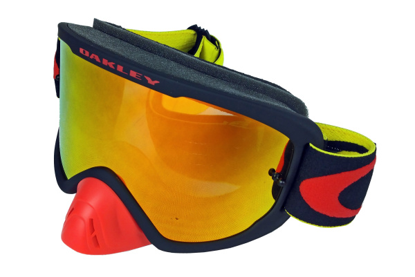 Oakley O-Frame 2.0  PRO MX Tuff Blocks мотоочки, оранжевая зеркальная линза