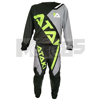 Ataki Impact комплект, черно-серо-салатовый