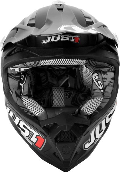 Just1 J32 PRO Solid шлем кроссовый, черный матовый