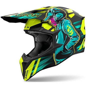Airoh Wraaap Cyber Yellow Matt шлем внедорожный