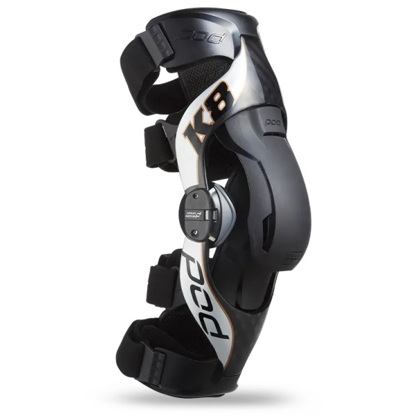 POD MX K8 2.0 Knee Brace наколенники, черно-серебристый