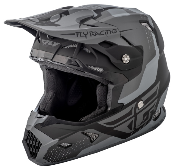 Fly Racing Toxin Original  2018 шлем кроссовый, черно-серый матовый Fly Racing Toxin Original  2018 шлем кроссовый, черно-серый матовый