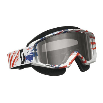 Scott Tyrant Goggle Chrome MXON Clear Lens мотоочки, красно-бело-синий