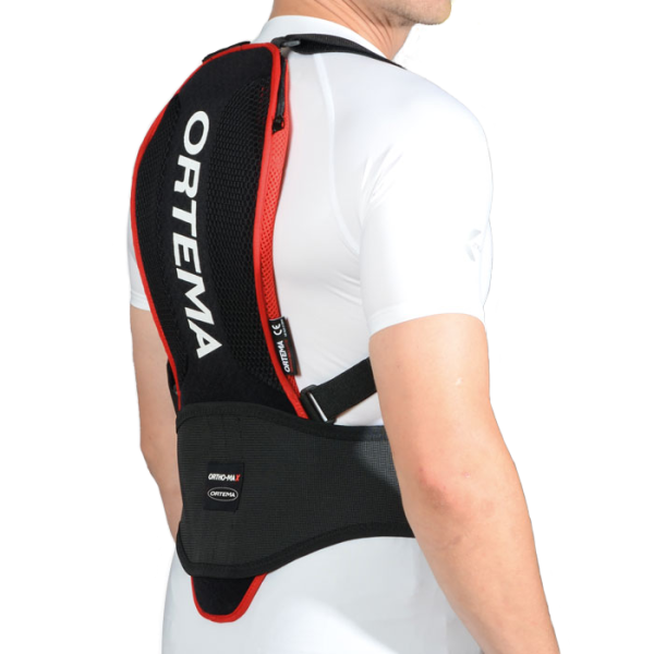Ortema Ortho-Max Light защита спины, черно-красный