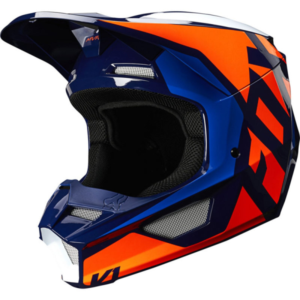 Fox Racing V1  Prix 2020 Lovl SE Orange/Blue шлем кроссовый