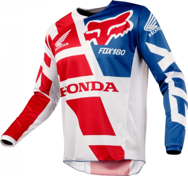 Fox Racing 180 Honda 2018 джерси, бело-красно-синий