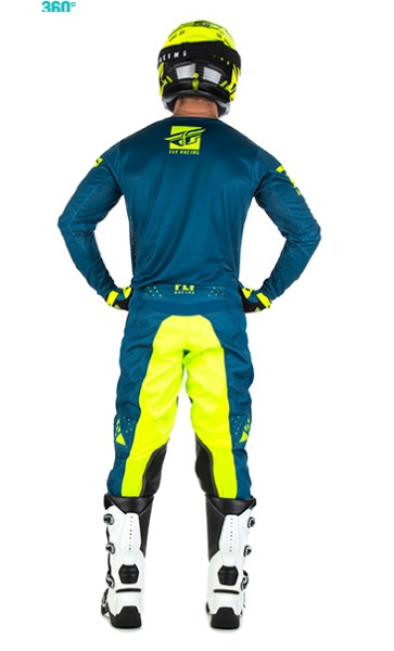 Fly Racing Kinetic Shield комплект, сине-желтый Fly Racing Kinetic Shield комплект, сине-желтый