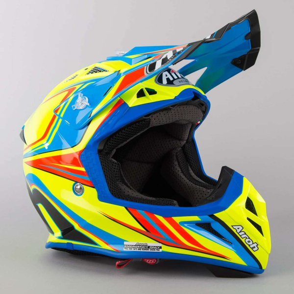 Airoh Aviator 2.2 Begin Gloss шлем внедорожный, сине-желтый