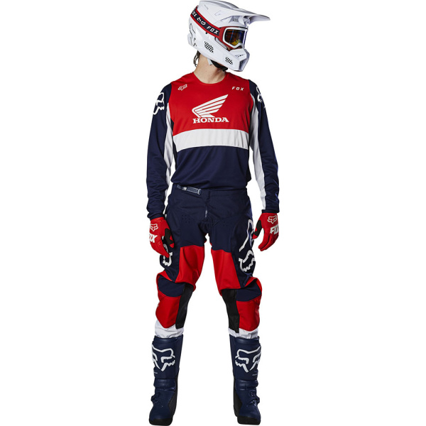 Fox Racing 180 Honda 2020 мотоштаны, сине-красный Fox Racing 180 Honda 2020 мотоштаны, сине-красный