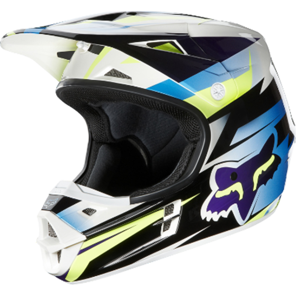 Fox Racing V1 Costa шлем кроссовый, желто-синий