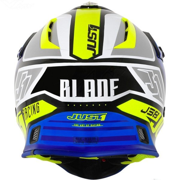 Just1 J38 Blade шлем кроссовый, сине-желто-черный