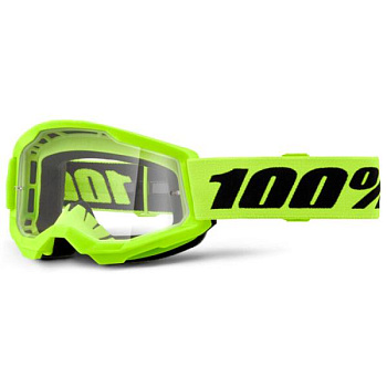 100% Strata 2 Junior Neon Yellow / Clear Lens мотоочки подростковые 100% Strata 2 Junior Neon Yellow / Clear Lens мотоочки подростковые
