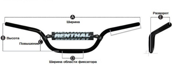 Renthal Fatbar Reed/Windham, руль кроссовый (28мм), красный (603-01-RD) Renthal Fatbar Reed/Windham, руль кроссовый (28мм), красный (603-01-RD)