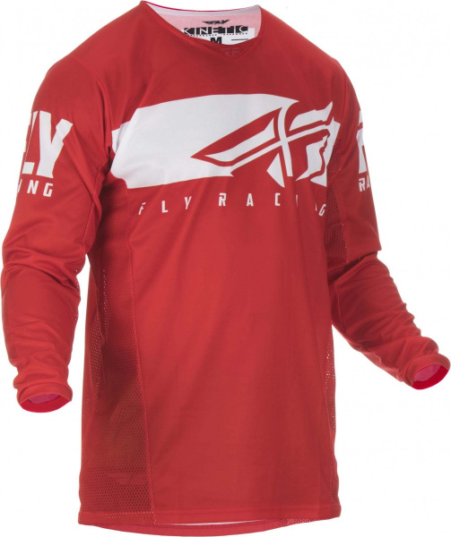 Fly Racing Kinetic Shield джерси, красно-белый Fly Racing Kinetic Shield джерси, красно-белый